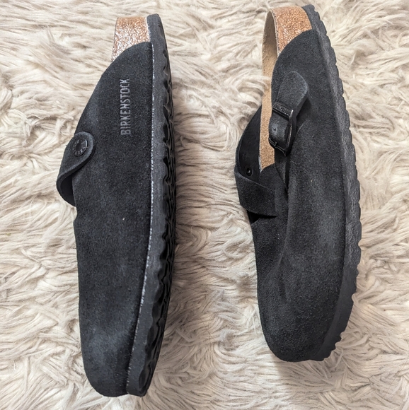 NWOT Birkenstock Boston Soft Footbed Suede Leather in Black - Picture 8 of 12